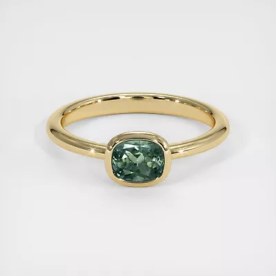 Montana Cushion Green Sapphire 18K Yellow Gold Ring 1.23CT • $2452.95