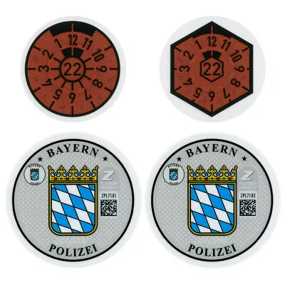 Munich / Bayern Police Germany License Plate Complete Sticker Set • $14.99