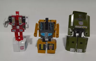 £29.99 • Buy Bundle Lot 3 Vintage G1 Transformers BRAWL Tank FIRST AID Ambulance SWINDLE Jeep