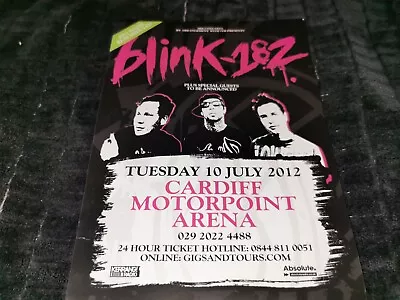 $54.51 • Buy Blink 182 Concert Flyer Mark Hoppus Tom Delonge Travis Barker Rare OOP