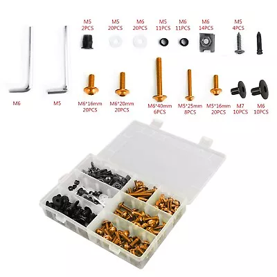 Gold Fairing Bolts Screws Kit Set For Yamaha YZF R6 R1 R25 R125 R3 T-MAX T • £20.38