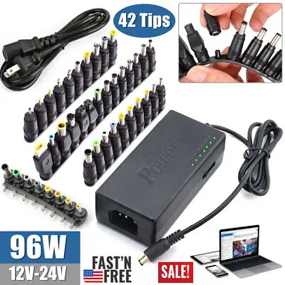96W Universal Laptop Power Supply Charger Adapter W/ 42 Tips Notebook Charger US • $17.55