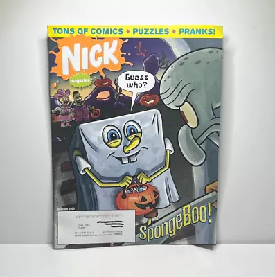 Nickelodeon Nick Magazine OCTOBER 2009 Halloween Issue SPONGEBOO SpongeBob • $19.55