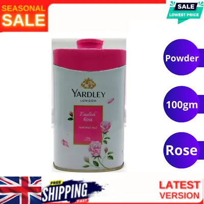 Yardley London ENGLISH ROSE Perfumed Deodorizing Talc Talcum Powder 100gm • £7.19