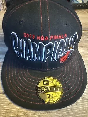 New Era Sz 7 1/4 Finals 2013 Miami Heat Hat Cap NBA Champions Fitted 59Fifty • $9.99