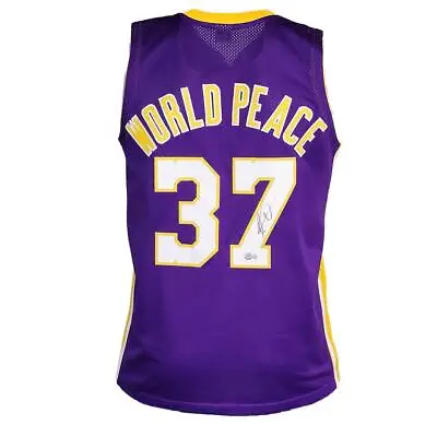 Ron Artest Signed Los Angeles Purple Meta World Peace Basketball Jersey (JSA) • $63.95