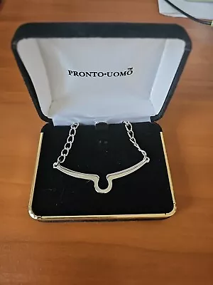 Pronto Uomo Mens Silver Tie Chain.  Never Used. • $4