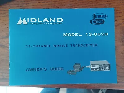 Vintage Midland Model 13-882b Owners Guide Only  • $8.99