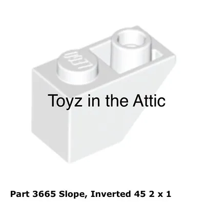 Lego 2x 3665 White Slope Inverted 45 2 X 1 6932 Futuron • $6.80