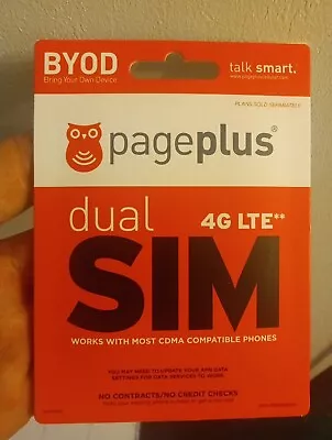 Page Plus Dual SIM Card ( Standard & Micro ) Works With Verizon Phones • $9.99