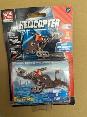 Metal Tech Helicopter Build And Play Construction Kit • £4