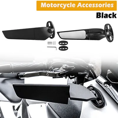 For Yamaha YZF R1 R3 R6 Adjustable Side Mirrors Rearview Wind Wing Mirror US • $28.87