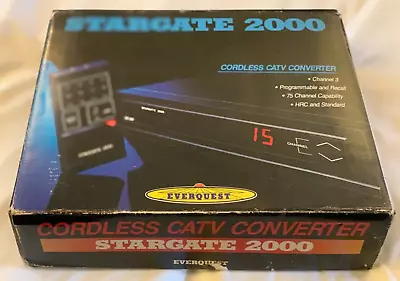 Everquest Stargate 2000 CATV Cordless Analog Convertor Vintage Cable Box *NEW* • $49.99