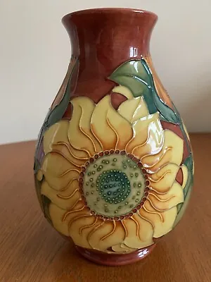 £159.95 • Buy Moorcroft Pottery 'Inca' Sunflower Vase Designed By Rachel Bishop - 19 Cm / 7.5 