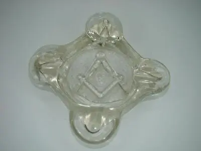 Masonic G Mason Clear Glass Ashtray • $39.99