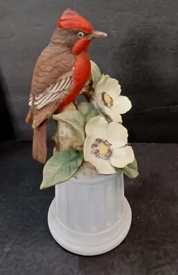 Vintage Ceramic Garden Cardinal By Vermilion Flycatcher Figurine Japan Sadek • $45.59