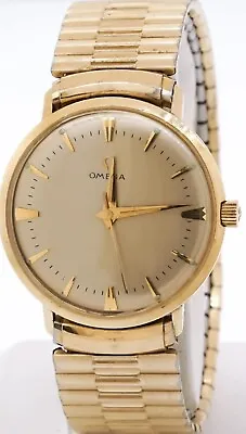 Antique Omega Solid 14K Yellow Gold Automatic Watch. 57.8gr Approx • $2389.99