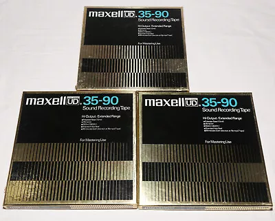 3 (Three) Maxell UD 35-90 Recording Tape Reel To Reel 1800 Ft Used Recorded • $44.95