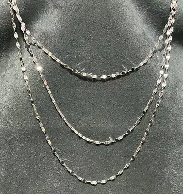 Milor Italy .950 Sterling Silver 60” Necklace Layerable 9.04g • $50