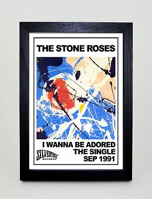 STONE ROSES I Wanna Be Adored Vintage Style Framed A3 Poster Print MADE IN UK • £16.99