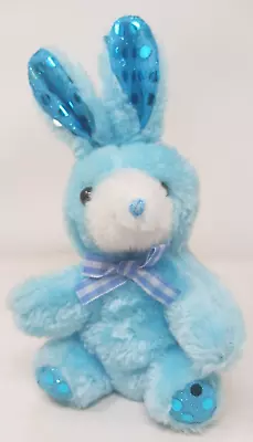 Blue Bunny Plush Decor SPARKLE POLKA DOT Monumentum Brand 8.5  Easter Rabbit D44 • $6.21