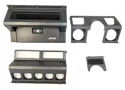 Jeep YJ Dash Trim 87-95 Wrangler Grey Glove Box Column Radio OE Gray FREE SHIP • $175