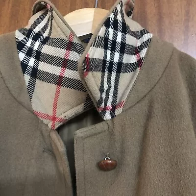 Rare Vintage Burberry - Specially Made Loden Wool Camel Overcoat - XL • £20