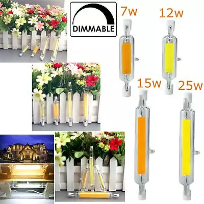 R7s LED 118mm 78mm Dimmable COB Bulbs 7W 12W 15W 25W 110V 220V Glass Tube Light • $3.78