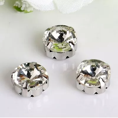 Craft Clear Crystal Round Rivoli Sewing Rhinestones Gems Rose Montees Beads  • $3.32