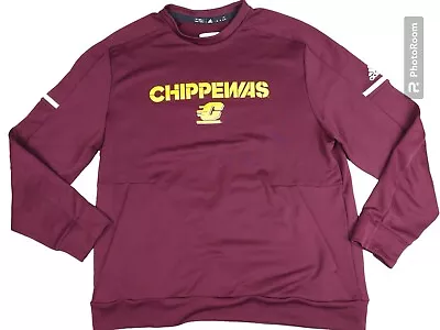 Adidas Central Michigan Chippewas Sweatshirt Mens Xl Red Crewneck  • $16.99
