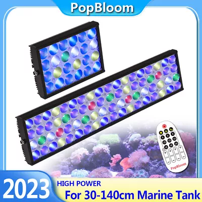 PopBloom Aquarium Fish Tank LED Light Full Spectrum Marine Lighting For Coral • £117.60