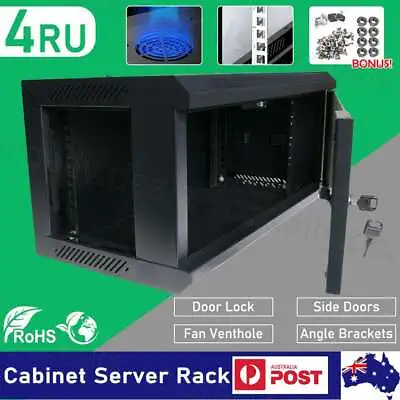 19 Inch 4U 4RU Network Server Data Rack Cabinet 19   Wall Mount 450mm Deep New • $101.99