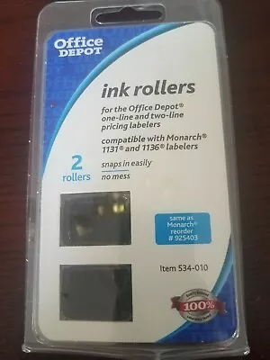 Office Depot Brand Ink Rollers For Monarch 1131/1136 Pricemarkers Pack Of 2 • $29.88