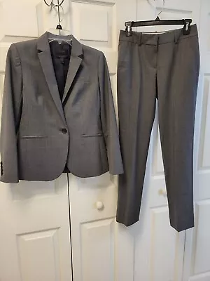 J CREW Campbell Bi-Stretch Grey BLAZER+PANTS SUIT Italian Tollegno 1900.  Sz: 0 • $124.98