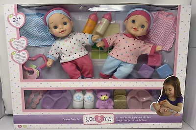 You & Me & Me Twin Baby Dolls Deluxe Twin Set Age: 3+ Years Multicolor RARE • $136.71