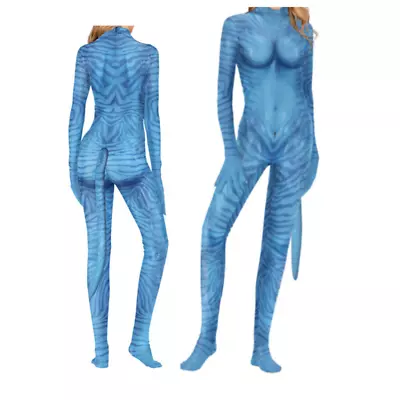 Adult Avatar Cosplay Costume Jumpsuit Outfits Halloween Carnival Suit • £31.79