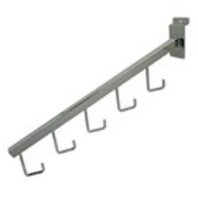 $101.53 • Buy Only Hangers 5 Hook Slatwall Waterfall- Chrome Pack Of 24