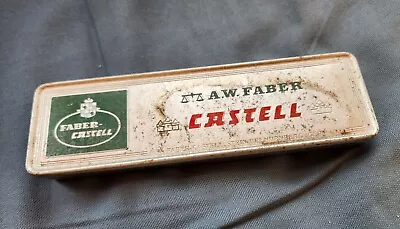 AW FABER CASTELL Tin Box From Germany W/5 Eberhard & 3 Magnolia Reliance Pencils • $29.99