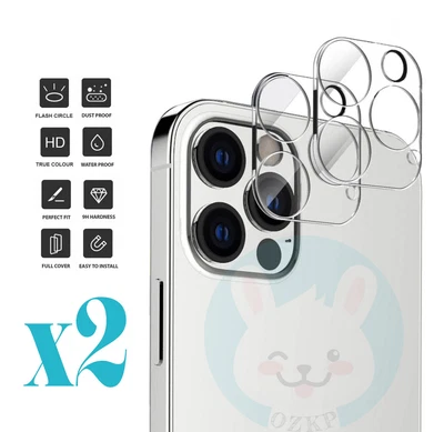 $3.95 • Buy 2x Camera Lens Tempered Glass Protector For IPhone 14 13 12 11 Pro Max Mini