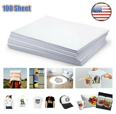 100PCS T-shirt A4 Iron On Heat Transfer Paper Inkjet Print Press Light • $19.29