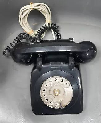 Vintage GPO 706 Rotary Dial Telephone Gloss Black   • £30