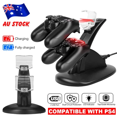 $12.95 • Buy Charging Dock Station W/Dual USB Stands For PlayStation 4 PS4 Controller Charger