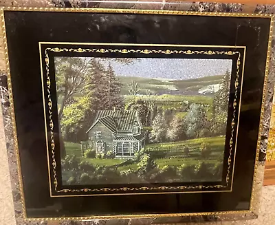 Vintage Foil Art Print Of Farmhouse 14x10  • $11.99