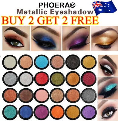 $8.99 • Buy PHOERA Compact Eyeshadow Glitter Shimmer Metallic Pigment Eye Shadow Palette AU
