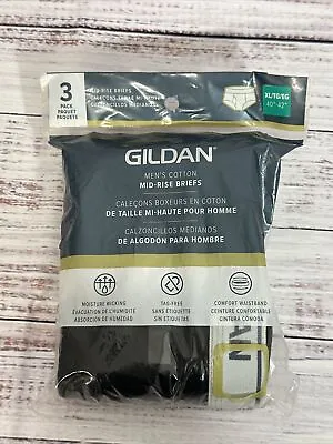 Gildan Mens Cotton Mid Rise Briefs 3 Pack Multi Color Size XL New • $7.99
