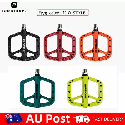 $28.88 • Buy RockBros Mountain Road Bike Pedals Bicycle Pedals Nonslip Nylon DU Bearing 9/16 