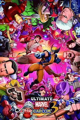 Marvel Vs Capcom 3 Video Game Cover Art Poster 24x36 Inches • $20