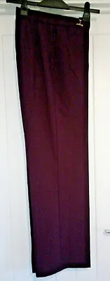 Ladies Aubergine Coloured Magisculpt Trousers Work Trousers Size 26 BNWT • £9.95