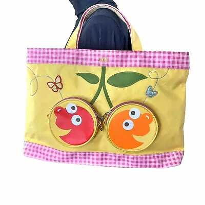 Oilily Nylon Bag Fruit Cherries Bright Handbag Satchel Purse Large Colorful • £28.49