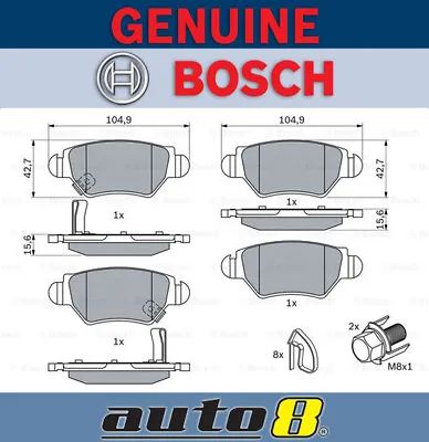 Bosch Rear Brake Pads For Holden Astra TS 2L Petrol Z20LET 2002 - 2005 • $72